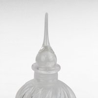 Vintage Clear Glass Perfume Bottle, Swirled Design, Decorative Bottle, Gift for Her, Vanity Decor, Collectible Perfume Bottle