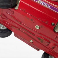 Vintage Red Metal Tonka Mighty Adventure Jeep, 18" Length, Stickers, Collectible Tonka Toy, Gift for Collector