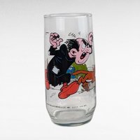 Vintage 1982 Smurf Tumblers, Set of 4, Papa, Jokey, Gargamel, Handy Smurf, Collectible Smurf Glasses, Gift for 80s Nostalgia