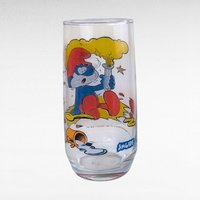 Vintage 1982 Smurf Tumblers, Set of 4, Papa, Jokey, Gargamel, Handy Smurf, Collectible Smurf Glasses, Gift for 80s Nostalgia