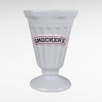 Vintage Smuckers Ceramic Ice Cream Cups, Set of 4, Sundae Dishes, Collectible Kitchenware, Smuckers Memorabilia, Ice Cream Party