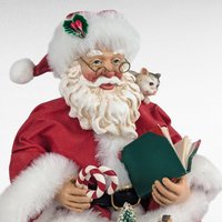 1998 Clothique Possible Dreams Santa Figure, Sitting with Book, Collectible Santa Claus, Holiday Gift, Possible Dreams Santa