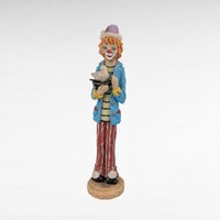Vintage Resin Clown Figurines, Set of 3, 5.75 Inch Height, Whimsical Clown Decor, Collectible Clown Statues, Gift for Clown Enthusiasts