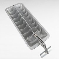 Pair of Aluminum Ice Cube Trays, Vintage Kitchenware, Functional Ice Trays, Classic Refrigerator Accessory, Gift for Home Bar Enthusiasts