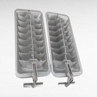 Pair of Aluminum Ice Cube Trays, Vintage Kitchenware, Functional Ice Trays, Classic Refrigerator Accessory, Gift for Home Bar Enthusiasts