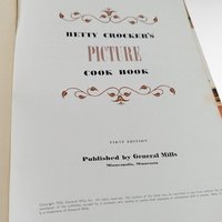 Vintage 1950 Betty Crocker's Picture Cook Book, First Edition, Classic Recipes, Illustrated Cooking Guide, Beginner Cook Gift