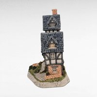 1993 David Winter The Engine House Village Sculpture, Tudor Style Collectible, Vintage Home Decor, Gift for Collector, Miniature Building