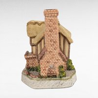1993 David Winter Whileaway Cottage, Quaint Country Cottage, Vintage Collectible Figurine, Gift for Collector, Miniature Building