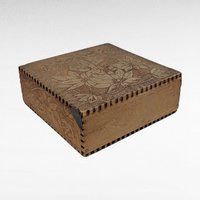Vintage Pryography Box with Furry Face, Wooden Box, Unique Storage, Handmade Box, Decorative Box, Small Box, Whimsical Decor