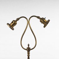 Vintage Double Brass Lamp, Gooseneck Lamp, Table Lamp, Brass Lighting, Two Light Lamp, Desk Lamp, Vintage Lighting, Decorative Lamp