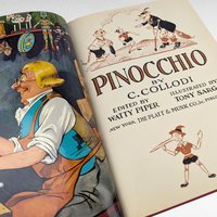 1940 Pinocchio Hardcover Book, C. Collodi, Vintage Children's Literature, Collectible Book, Illustrated Classic, Antique Book