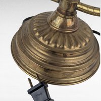 Vintage Metal S-Curve Table Lamp, 13 Inch Height, Decorative Desk Light, Gift for Home Office