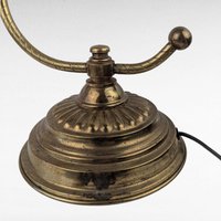 Vintage Metal S-Curve Table Lamp, 13 Inch Height, Decorative Desk Light, Gift for Home Office