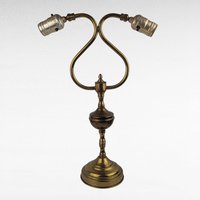 Vintage Double Brass Table Lamp, 16 Inch Height, Dual Light Desk Lamp, Antique Style Lighting, Unique Home Decor, Gift for Reader