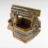 Vintage McCoy Wishing Well Planter, Ceramic Flower Pot, 7 Inch Height, Unique Garden Decor, Collectible Pottery, Gift for Gardener