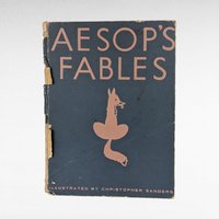 Vintage Aesop's Fables Hardcover, Illustrated by Christopher Sanders, Classic Literature, Collectible Book, Gift for Book Lover