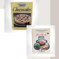 Vintage Philadelphia Cream Cheese Cookbook Pair - 1980s Recipes, Cheesecakes, Appetizers, Dips - Retro Kitchen Decor
