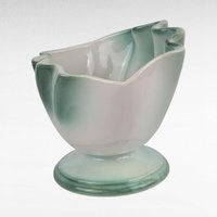 Vintage Regal Ceramic Planter, Green & White Clam Shell Vase, 5" Planter, Unique Home Decor, Gift for Plant Lovers