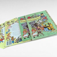 Set of 4 Vintage Little Golden Books, Disney Lady, Hansel & Gretel, Mother Goose, The Little Engine That Could, Children's Story Collection
