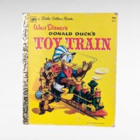 Set of 4 Vintage Little Golden Books, Donald Duck, Christmas Carol, Oscar's Book, Mickey Mouse, Children's Story Collection