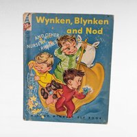 Set of 3 Vintage 1940s Children's Books, Toys, Chip Chip, Wynken Blynken and Nod, Illustrated Hardcovers, Classic Kids Reads