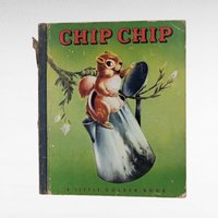 Set of 3 Vintage 1940s Children's Books, Toys, Chip Chip, Wynken Blynken and Nod, Illustrated Hardcovers, Classic Kids Reads