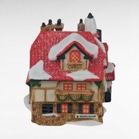 Vintage Department 56 House Ornaments, Santa's Workshop, Sir Falstaff Inn, Dedlock Arms, 1990s Christmas Decor