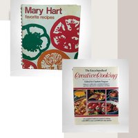 Vintage Cookbook Duo: 1979 Mary Hart Favorite Recipes & 1984 Encyclopedia of Creative Cooking