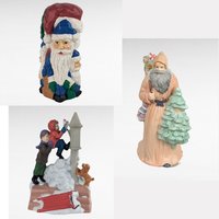 Vintage Christmas Music Box Lot: House of Lloyd, Resin Santa, Ceramic Santa - Musical Holiday Decor