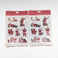 Vintage Coca Cola Christmas Lot: Hallmark Stickers, Stocking, Figurine, Ornaments - Holiday Collectibles