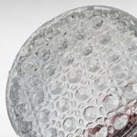 Vintage Glass Powder Dish with Metal Lid, Crystal Cut Vanity Jar, Decorative Bathroom Storage, Jewelry Box Gift