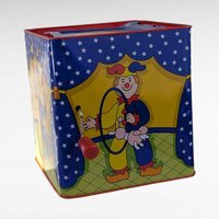 1997 Schylling Jack in the Box Clown, 5.5" Vintage Toy, Working Music Box, Classic Clown Gift, Nostalgic Toy Decor