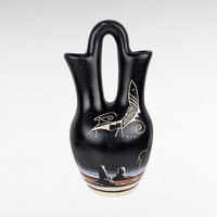 Vintage Southwestern Wedding Vase, Hand-Painted Native American Pottery, Unique Vase, Ceremonial Decor, Signed Pottery, Collectible Vase