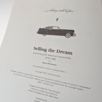 1995 Selling the Dream Car Advertising Book, Heon Stevenson, Hardcover, American Auto Ads, Vintage Car Marketing, Automobile History Book