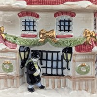 1997 Fitz and Floyd Dickens Ceramic Teapot, Christmas Carol House with Tiny Tim, Holiday Tea Service, Decorative Collectible Teapot