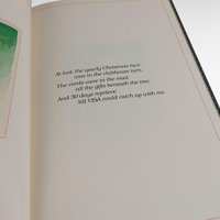 1982 Autographed A Cup of Christmas Tea Book, Tom Hegg, Warren Hanson Illustration, Signed Book, Holiday Story, Collectible Christmas Book