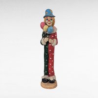 Vintage Resin Clown Figurines, Set of 3, 5.75 Inch Height, Whimsical Clown Decor, Collectible Clown Statues, Gift for Clown Enthusiasts