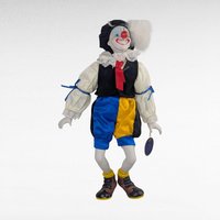 Vintage Clown Doll, Porcelain Face and Limbs, Collectible Display Doll, Whimsical Home Decor, Gift for Clown Enthusiasts