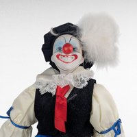 Vintage Clown Doll, Porcelain Face and Limbs, Collectible Display Doll, Whimsical Home Decor, Gift for Clown Enthusiasts