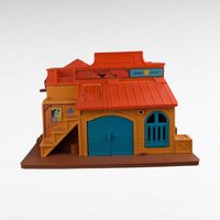 1982 Fisher Price Western Town Building, Vintage Toy Playset Structure, Collectible Toy Town, Imaginative Play Gift