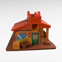 1982 Fisher Price Western Town Building, Vintage Toy Playset Structure, Collectible Toy Town, Imaginative Play Gift