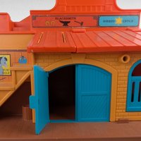 1982 Fisher Price Western Town Building, Vintage Toy Playset Structure, Collectible Toy Town, Imaginative Play Gift