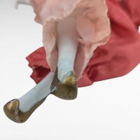 Vintage Posable Jester Doll, 13.5 Inch Porcelain Clown Figure, Display or Gift for Collector, Whimsical Home Decor