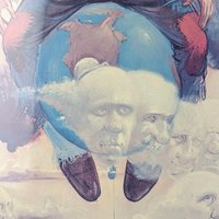 Vintage Robert Owen Clown Print, "Top of the World" Art, Whimsical Wall Decor, Gift for Art Collectors, Framed Clown Artwork