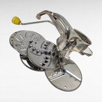 Vintage Mouli Salad Maker with 5 Blades, Kitchen Tool, Food Preparation, Slicer, Chopper, Grater, Shredder, Ice Shaver, Collectible Kitchen