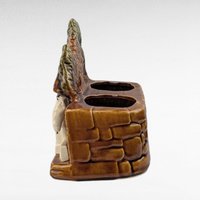 Vintage McCoy "Under the Spreading Chestnut Tree" Planter, Ceramic Flower Pot, 6.5 Inch Height, Collectible Pottery, Unique Garden Decor
