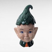 Vintage Pixie Elf Cookie Jar, Ceramic Cookie Jar, Christmas Cookie Jar, Holiday Decor, Kitchen Decor, Retro Elf, Pixie