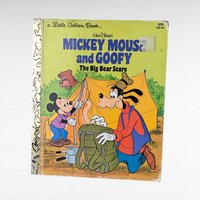 Set of 4 Vintage Little Golden Books, Donald Duck, Christmas Carol, Oscar's Book, Mickey Mouse, Children's Story Collection