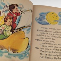 Set of 3 Vintage 1940s Children's Books, Toys, Chip Chip, Wynken Blynken and Nod, Illustrated Hardcovers, Classic Kids Reads