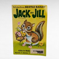 May 1966 Jack and Jill Magazine, Vintage Children's Magazine, Collectible Kids Literature, Chipmunk Cover Art